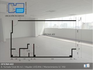 Foto 16 de Desde 47 m² / Us$470 Hasta 202 m² Oficinas Implementadas en Jirón de La Unión