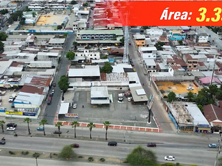 Norte de Guayaquil, Venta de excelente terreno de 3333 mts2 al Pie de Av Principal