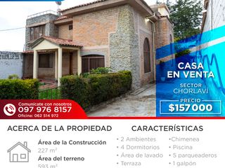 Foto 1 de CASA EN VENTA EN SECTOR CHORLAVI