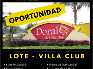 Terreno de Venta en Doral de Villa Club - Parque Principal, Etapa Doral, Ecuador