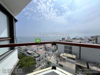 Alquiler Dpto de solter@ 2 dorm AT 51.72m2 vista al mar + balcón +1 estacionamiento en Chorrillos límite Barranco