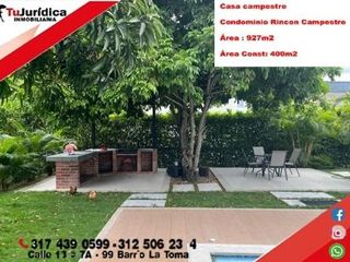 SE VENDE ESPECTACULAR CASA CAMPESTRE - CC RINCON CAMPESTRE - RIVERA (H)