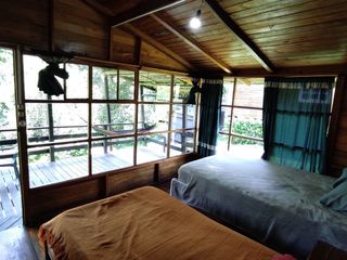 Foto 1 de ✅ RENTA DE CABAÑA DOS DORMITORIOS PARA SEIS PERSONAS CON ÁREA DE DESCANSO (MINDO-ECUADOR)