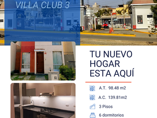 Foto 1 de Casa En Venta Tres Pisos De 98.48 M2 Villa Club 3 - Carabayllo