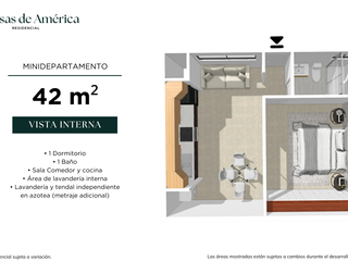 Foto 5 de Minidepartamento de 1 dormitorio en Urb. Rosas de América Trujillo