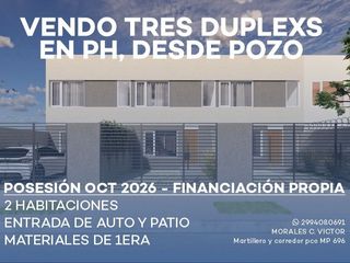 Foto 1 de VENDO ULTIMO DUPLEX EN POZO (1/3 EN PH) - CENTENARIO - PERTICONE