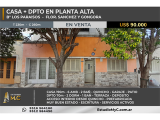 Foto 1 de Venta Casa + Dpto en B° Los Paraisos