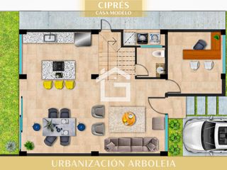 Foto 3 de Casa Amoblada en Alquiler en Urbanización Arboleia, Modelo Ciprés, Machala