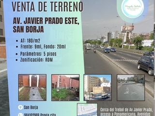 Foto 1 de Venta terreno en Av. Javier Prado Este, San Borja(cerca del Trebol)