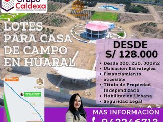 Foto 1 de COUNTRY CLUD EL DORADO LOTES PARA CASA DE CAMPO CON TITULO DE PROPIEDAD INDEPENDIZADO REGISTRADO EN LA SUNARP. INMOBILIARIA GRUPO CALDEXA