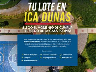 Foto 1 de VENTA DE TERRENO EN ICA - CERCA A HOTEL LAS DUNAS