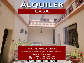Foto 1 de ALQUILER CASA PARA EMPRESA - YANAHUARA