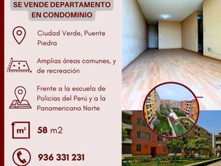 Foto 1 de SE VENDE DEPARTAMENTO EN EL CONDOMINIO CIUDAD VERDE PUENTE PIEDRA