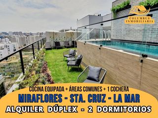 Foto 1 de Alquiler Miraflores - Dúplex Penthouse de 2 Dorm + Cocina Equipada + 1 Cochera + Áreas Comunes