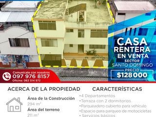 Foto 1 de Se vende Casa Rentera en Ibarra, Santo Domingo