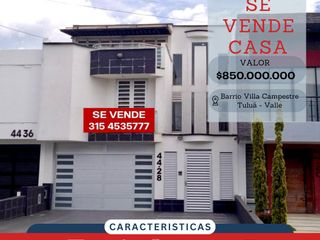 Foto 1 de A LA VENTA CASA EN VILLA CAMPESTRE 🏠