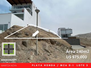 Foto 5 de LOTE DE PLAYA 240M2  PLAYA LA HONDA (NEGOCIABLE)