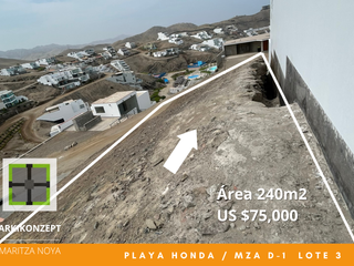 Foto 3 de LOTE DE PLAYA 240M2  PLAYA LA HONDA (NEGOCIABLE)