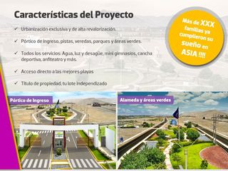 Foto 1 de VENDO TERRENO DE 73 m2 A PRECIO DE INFARTO EN CONDOMINIO LA ALBORADA DE ASIA