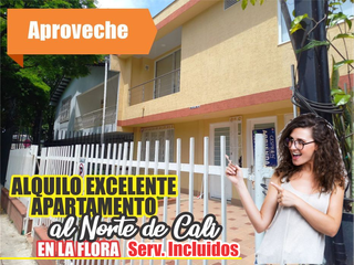 Foto 1 de ALQUILO EXCELENTE APARTAMENTO CON SERVICIOS INCLUIDOS AL NORTE DE CALI EN EL BARRIO LA FLORA