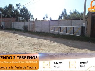 Foto 1 de OPORTUNIDAD ÚNICA: VENDO 2 TERRENOS CERCA A LA FERIA DE YAURIS, HUANCAYO