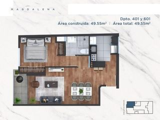 Foto 10 de VENTA DE DEPARTAMENTO DE 1 DORMITORIO, ESTRENO, CERCA AL CRICKET, MAGDALENA