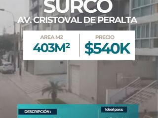 VENTA DE TERRENO - SURCO