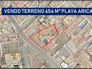 Foto 1 de VENDO TERRENO 654 M² EN PLAYA ARICA