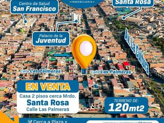 En venta Casa 2 pisos muy cerca al Mercado Santa Rosa de G.A.L. de Tacna