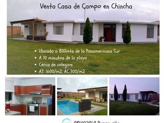 Foto 1 de Venta CASA de CAMPO en Chincha