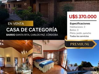 Foto 1 de VENTA CASA VILLA CARLOS PAZ , BARRIO SANTA RITA.