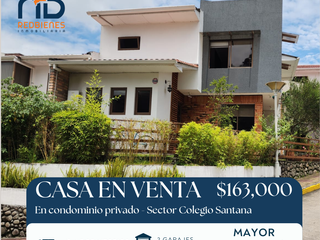 Foto 1 de Casa en venta de 3 dormitorios en condominio en sector Colegio Santana