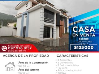 Foto 1 de Casa en venta calle Río Puyango, sector El Retorno