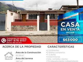 Foto 1 de CASA EN VENTA EN TANGUARIN DE SAN ANTONIO