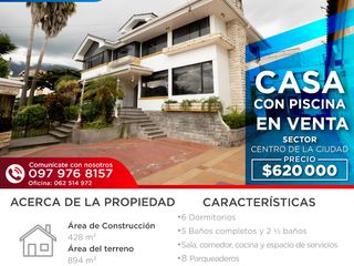 Foto 1 de CASA DE LUJO EN VENTA SECTOR CENTRO DE IBARRA