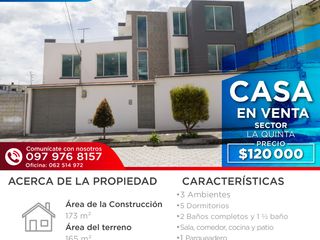 Foto 1 de EN VENTA CASA EN SECTOR LA QUINTA