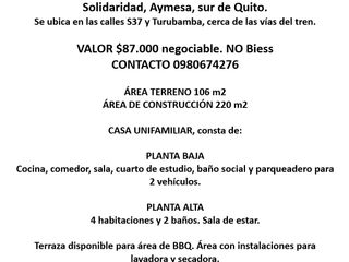 Foto 4 de AMPLIA Y HERMOSA CASA EN VENTA | SECTOR SOLIDARIDAD, SUR DE QUITO