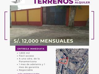 Foto 1 de 🏗️ ¡TERRENO EN ALQUILER de 1,800 m² – IDEAL PARA EMPRESAS O PROYECTOS COMERCIALES!