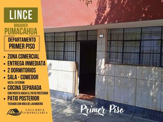Foto 1 de LINCE - Departamento 1er. Piso en zona comercial de 2 Dorm + Cocina Separada + Patio