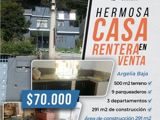 Foto 1 de CASA RENTERA ARGELIA BAJA (A 3 MINUTOS DE LA AV. SIMÓN BOLÍVAR) sector CONSOLIDADO