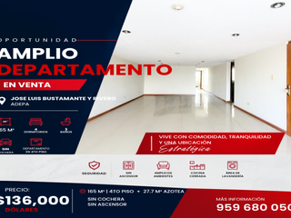 Departamento en venta bajo precio de mercado en Jose Luis Bustamante Y Rivero