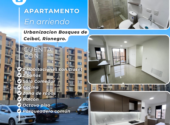 Apartamento en arriendo en Rionegro
