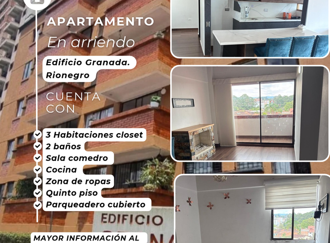Apartamento en arriendo en Rionegro