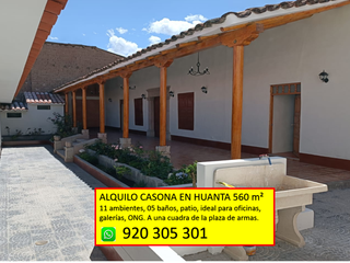Foto 1 de ALQUILO CASONA DE 562 M² EN HUANTA