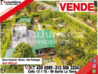 SE VENDE ESPECTACULAR CASA CAMPESTRE - RIVERA (HUILA  COL)