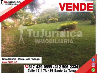 SE VENDE ESPECTACULAR CASA CAMPESTRE - RIVERA (HUILA  COL)