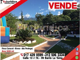 SE VENDE ESPECTACULAR CASA CAMPESTRE - RIVERA (HUILA  COL)