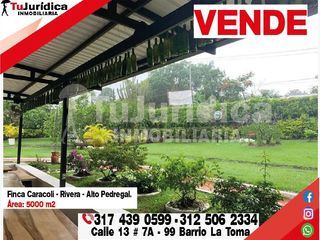 SE VENDE ESPECTACULAR CASA CAMPESTRE - RIVERA (HUILA  COL)