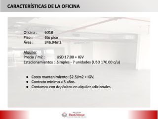 Alquiler de Oficina Gris (347 M²) - San Isidro