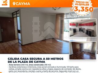 CÁLIDA Y SEGURA CASA EN ALQUILER A 50 METROS DE LA PLAZA DE CAYMA